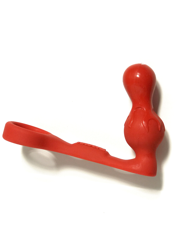 RASCAL TOYS THE CLENCHER COCK RING AND BUTT PLUG, RED
