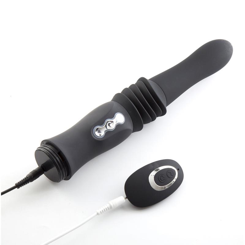 MAIA USB RECHARGEABLE SILICONE MAX THRUSTING PORTABLE LOVE MACHINE - BLACK