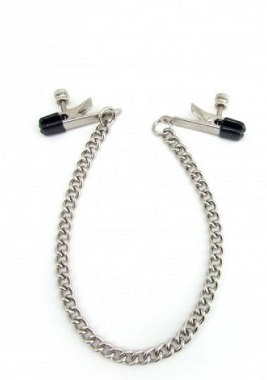 M2M: NIPPLE CLAMPS, ALLIGATOR WITH CHAIN/CHROME
