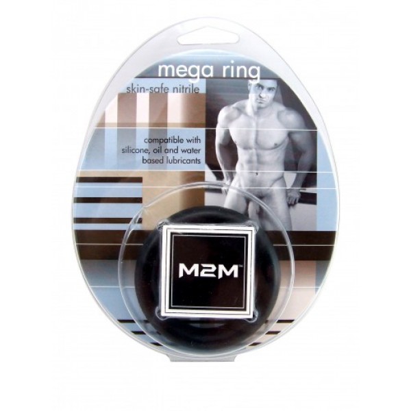 M2M: COCK RING - MEGA - NITRILE - 1.75 INCH - MEDIUM/BLACK