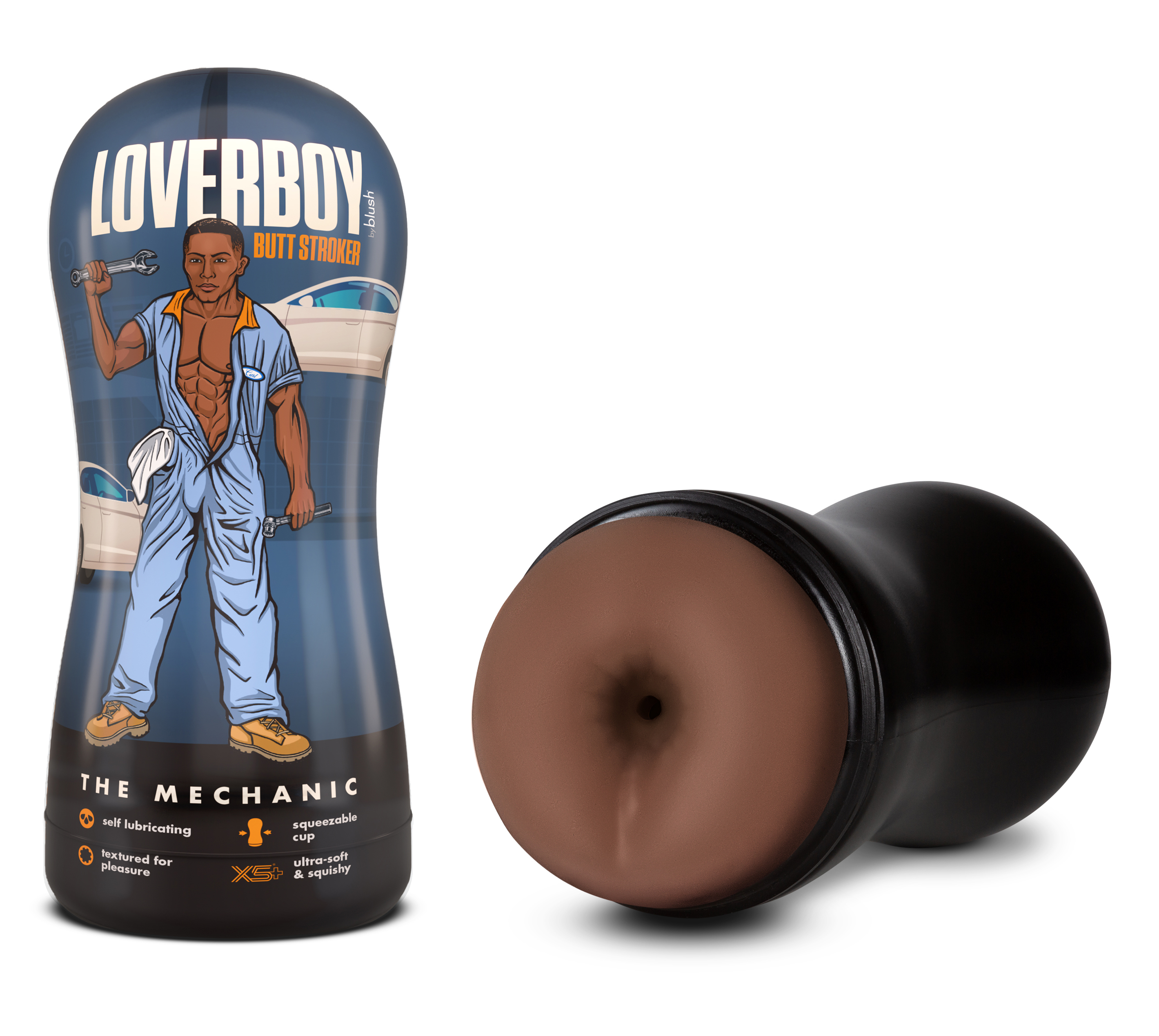 Loverboy The Mechanic Self Lubricating Stroker Brown