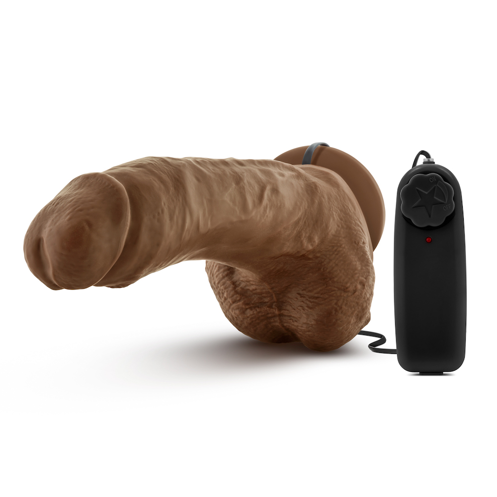 LOVERBOY - THE BOXER - 9INCH VIBRATING REALISTIC COCK - MOCHA