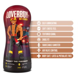 Loverboy Manny The Fireman Self Lubricating Stroker Tan
