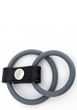 M2M: COCK RING - NITRILE - DOUBLE RINGER/GREY
