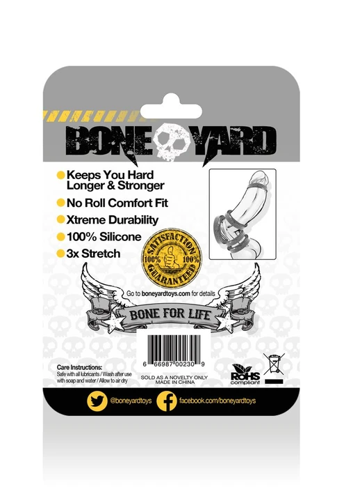 BONEYARD - SILICONE RING 50MM BLACK