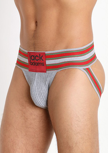 JACK ADAMS OLD SCHOOL 2.5 JOCKSTRAP GREY - LARGE