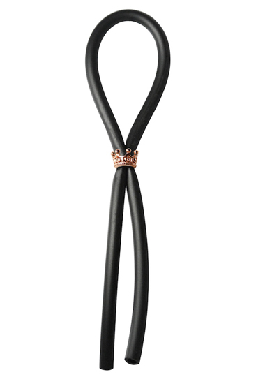 BOLO - ROSE GOLD CROWN BEAD - BLACK SILICONE - C-RING - LASSO