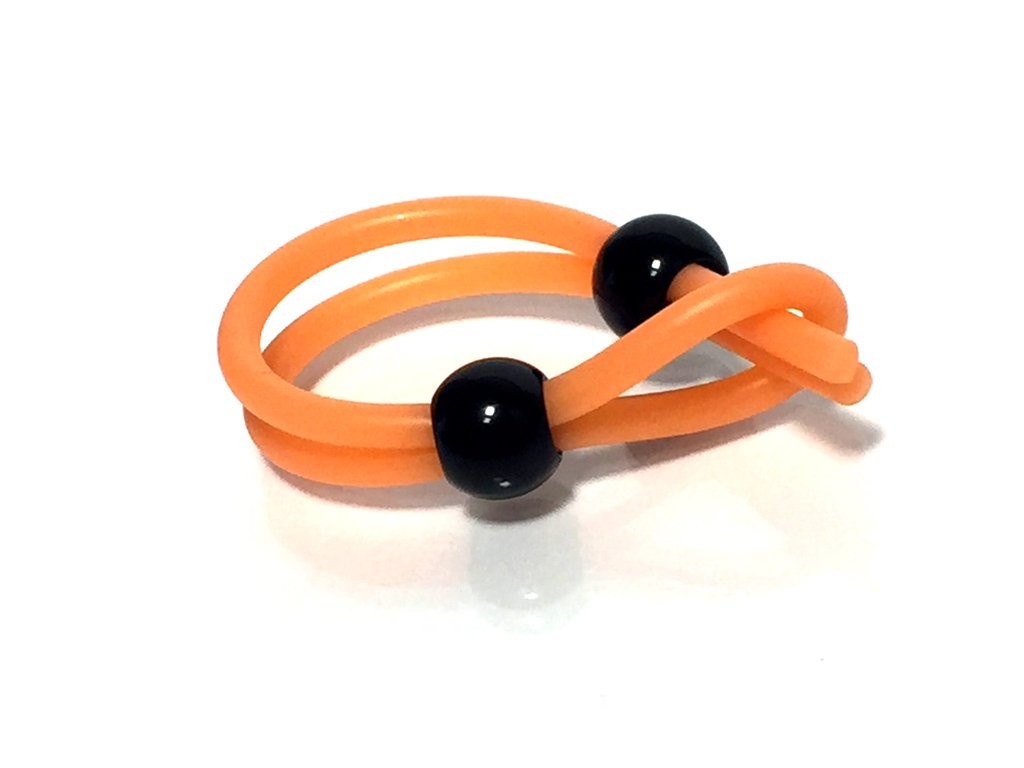 THE BRAWN COCK DOUBLE LEASH GLOW ORANGE