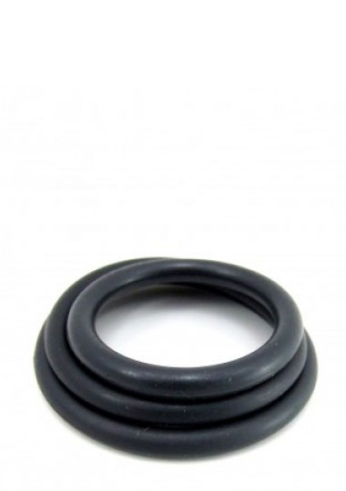 M2M: COCK RING 3 PIECE SET - NITRILE - BLACK