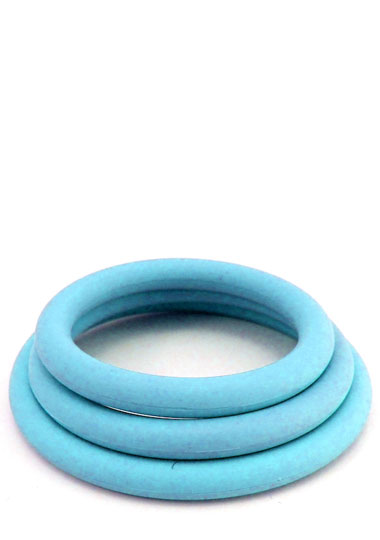 M2M - COCK RING - NITRILE - 3 PC SET - SKY BLUE