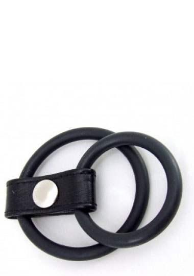 M2M: COCK RING - NITRILE - DOUBLE RINGER/BLACK