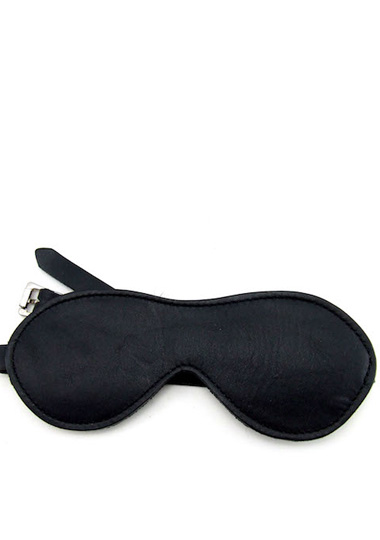 M2M BLINDFOLD FLEECE LINED - LEATHER - BLACK