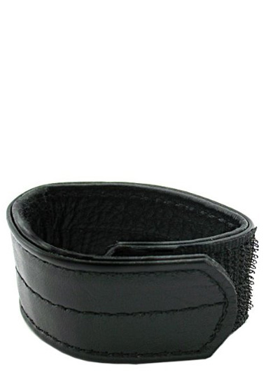 M2M LEATHER BALL STRETCHER W/VELCRO 1 INCH BLACK