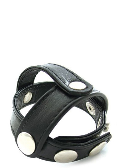 M2M: T-STYLE LEATHER BALL DIVIDER BLACK/BLACK