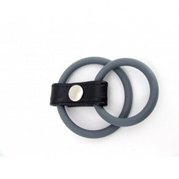 M2M: COCK RING - NITRILE - DOUBLE RINGER/GREY