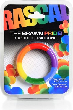 Rascal Brawn Pride Silicone Cock Ring 3x Stretcher